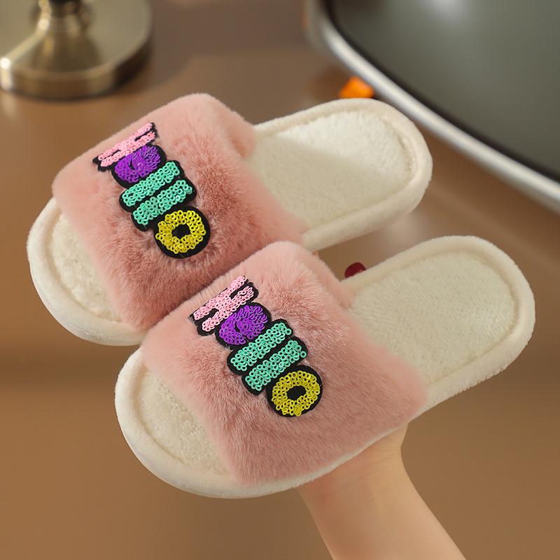 Winter Soft-Soled Cotton Slippers for Toddlers and Girls – Warm Plush Comfort