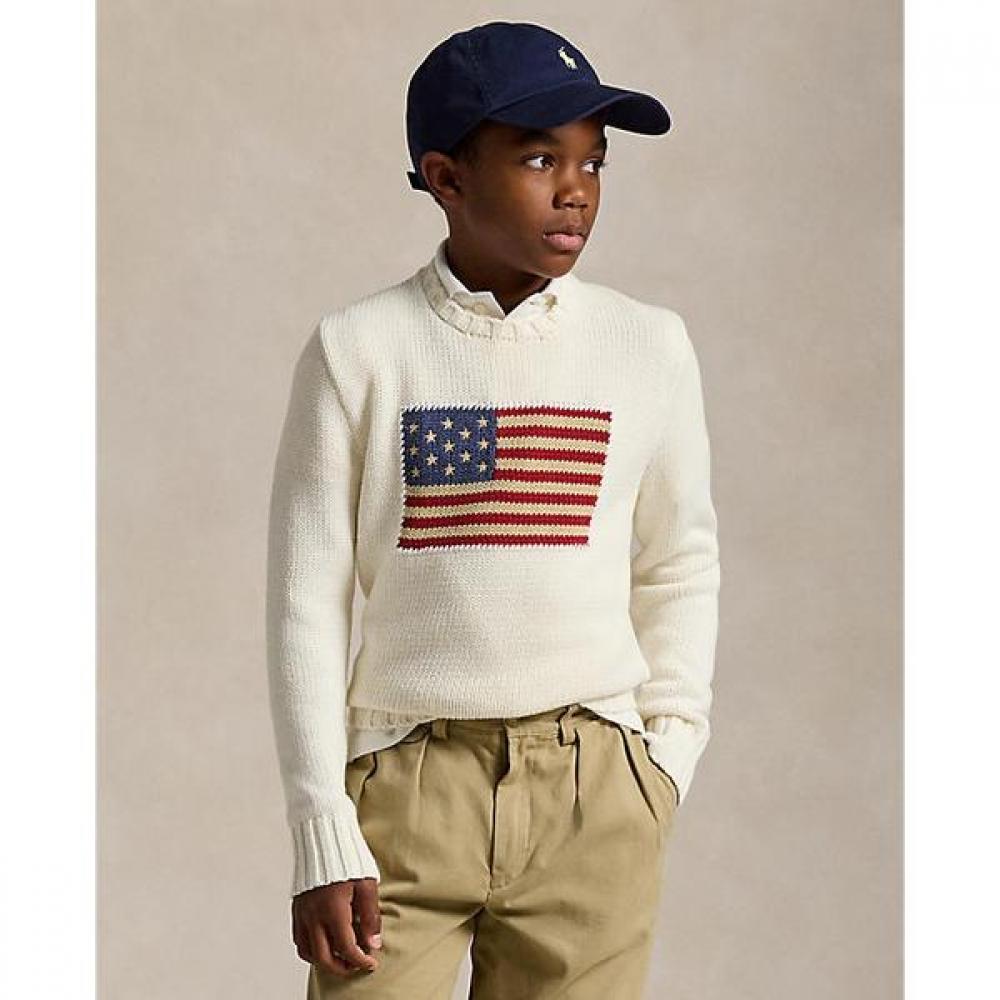 Polo Ralph Lauren Boys 8 18 Iconic Flag Sweater S