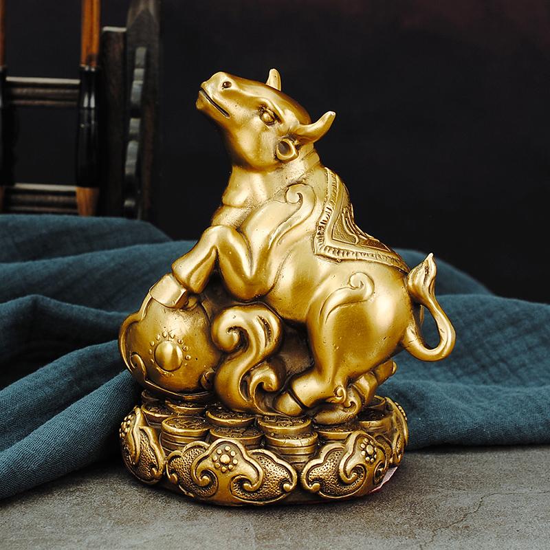 Pure Copper Zodiac Figurines Rat Ox Tiger Rabbit Dragon Snake Horse Sheep Monkey Rooster Dog Pig Animal Blessing Lucky Charms Cr