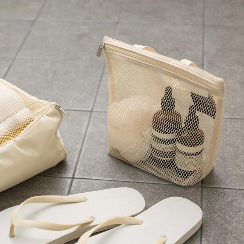 Stilvolle wasserdichte Mesh-Duschtasche Schnell trocknendes Design Zubehör für Fitnessstudio, Wohnheime und Camping Tragbar und robust