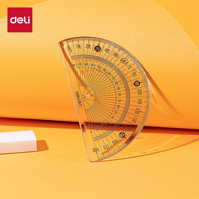 Deli Easy Pick-up Transparent Protractor