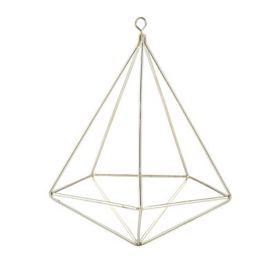 Fristående Hängande Geometriskt Växtställ Blomhängare Mossa Ormbunke Växtdekor (Imiterat guld)
