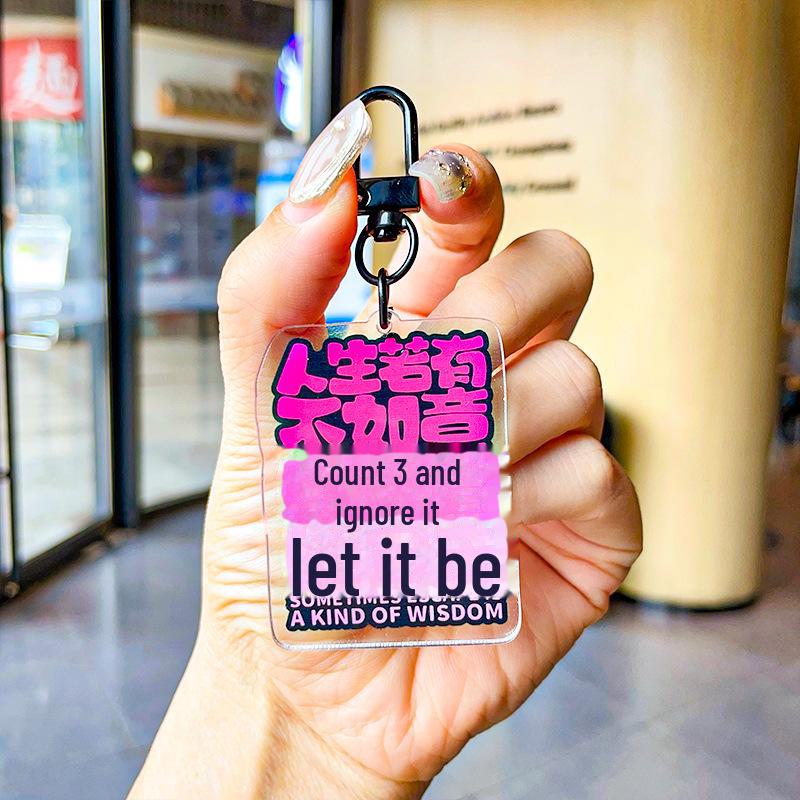 Bad Mood Relief Acrylic Keychain Ornaments: Personalized Gifts for Working People