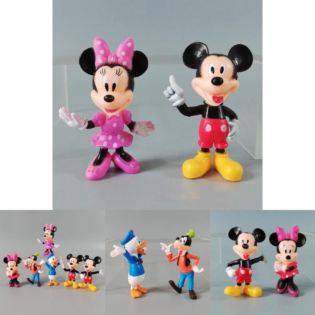 Disney Mickey House Minnie Figure Doll Toy Cake Decoration Set Of 6 Perfect Gift For Kids