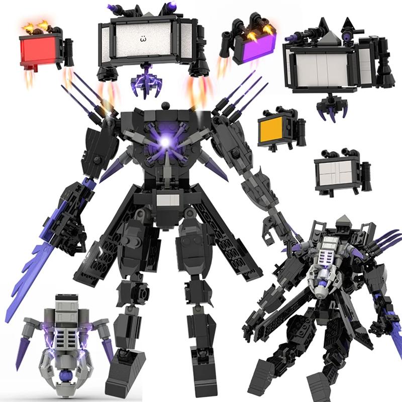 Skibidi Toilet Titan TV Man Speakerman Horror Game Bosses Camara Building Block Cartoon Doll Model Kids Birthday Halloween Gift