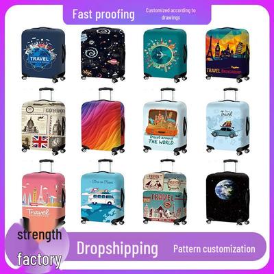 Thickened Elastic Printed Luggage Dust Cover