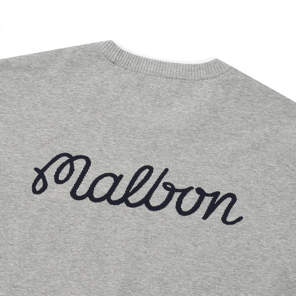 MALBON GOLF Basic Round Sweater Gray (Man)