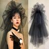 Bridal Veil Bride Princess Tulle Headscarf Gothic Black Bachelorette Party Hen Party Bride Veil Hen Party Head Scarf