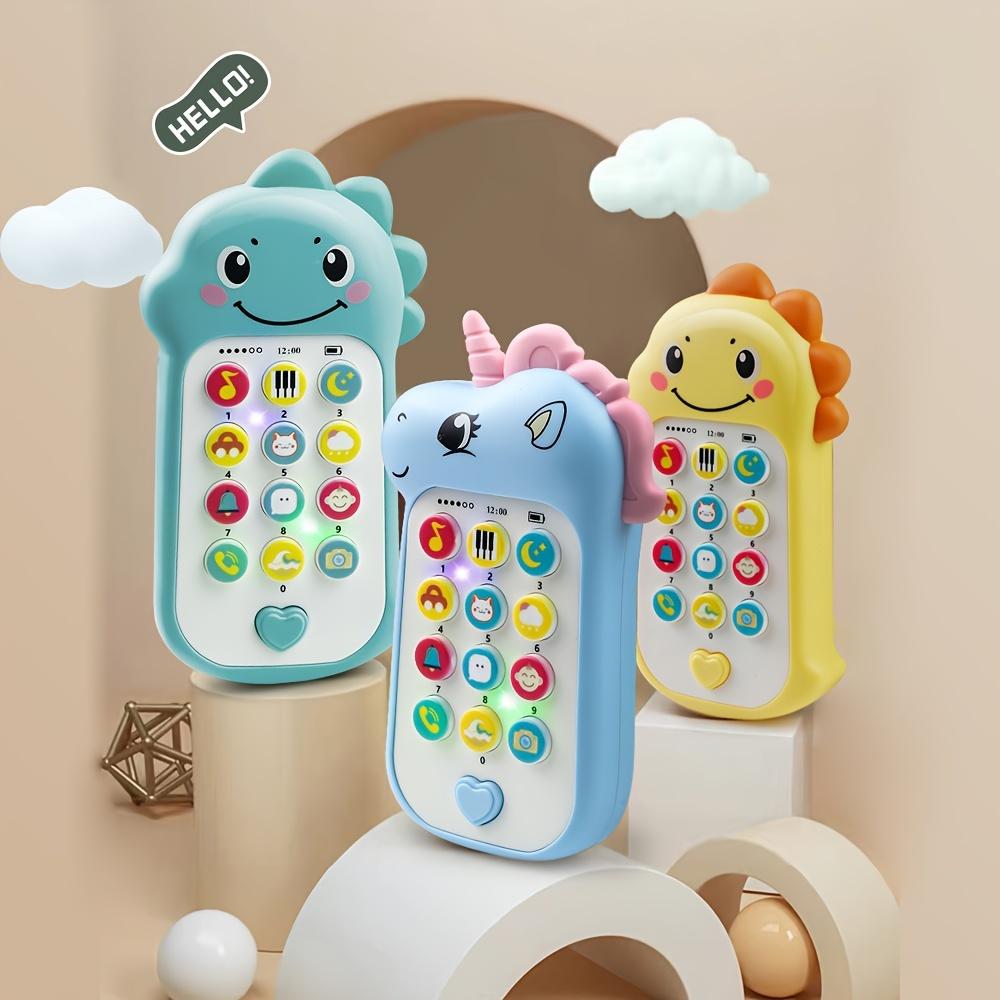 1 pezzo Giocattolo Telefono Musicale Dinosauro con Luce e Suono, Giocattolo per l'Educazione Precoce del Bambino, Regalo di Halloween Natale per Bambini, Colore Spedito Casualmente