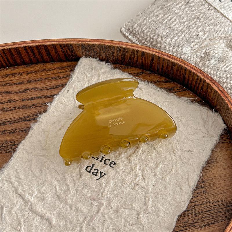 6.5cm Elegant Acetate Hair Claw Medium Size Sweet Hair Clip Crab Shark Clip for Women Hair Accessories Headwear