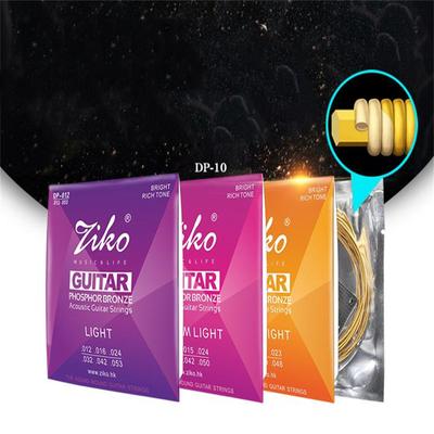 Stable Performance Ziko Acoustic Guitar Strings Smooth Feel Non-oxidation String Ethnic Plucked