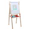 Kids Easel, Toddlers Art Easel, Wooden Kid Easel with Paper Roll, Height Adjustable Magnetic Double Sided Easel, Kids Dry Erase Board