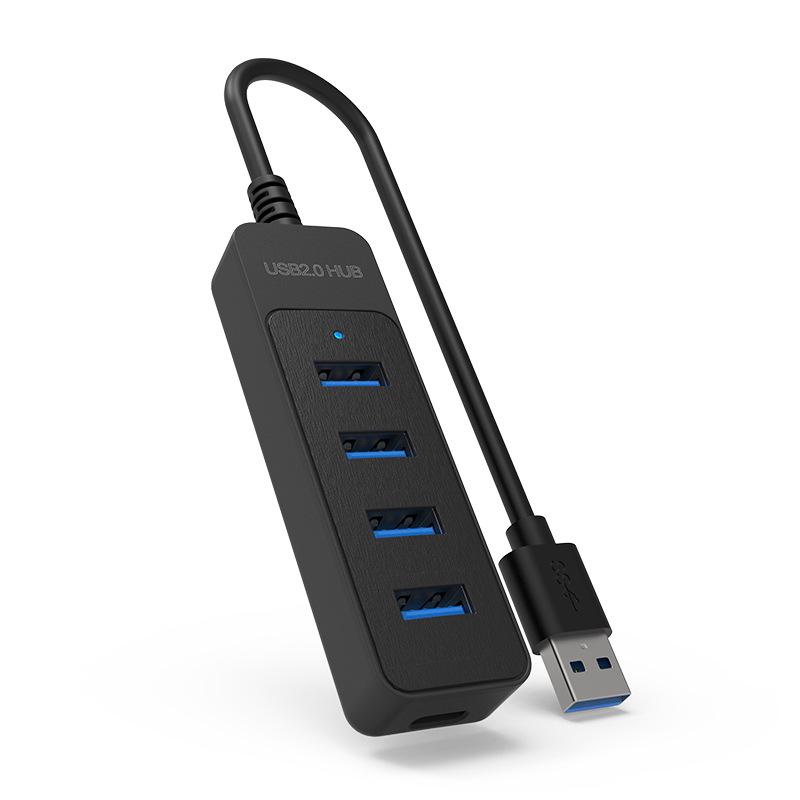 4-Port USB 2.0 Extender Hub with Type-C for Laptops & Desktops