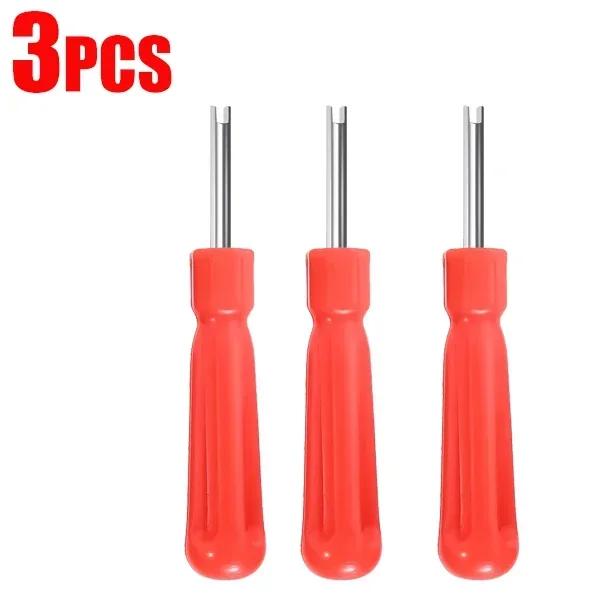 Car Tire Valve Stem Core Remover Screwdriver Universal Auto Bicycle Slotted Handle Tire Repair Install Hand Tools Accessories 3pcs