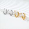 2025 European Style Titanium Steel Earrings for Women: High-End, Hammered Texture Ear Studs, Fashionable and Versatile Jewelry