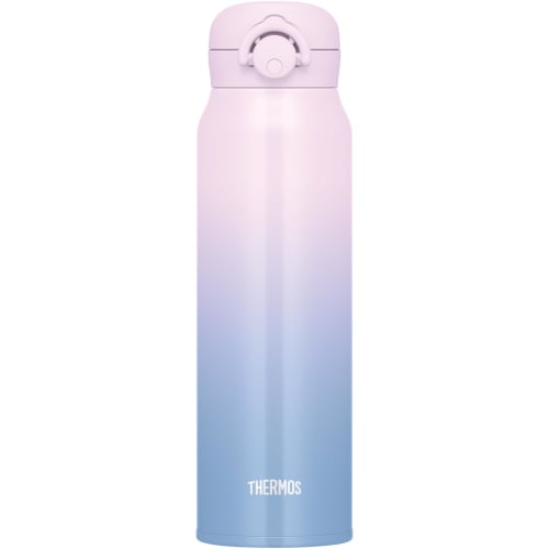 Thermos Vacuum Insulated Portable Mug, 750ml, Lilac Blue, with Detachable Spout for Easy Cleaning, Lightweight, One-Touch Opening, Stainless Steel Bot