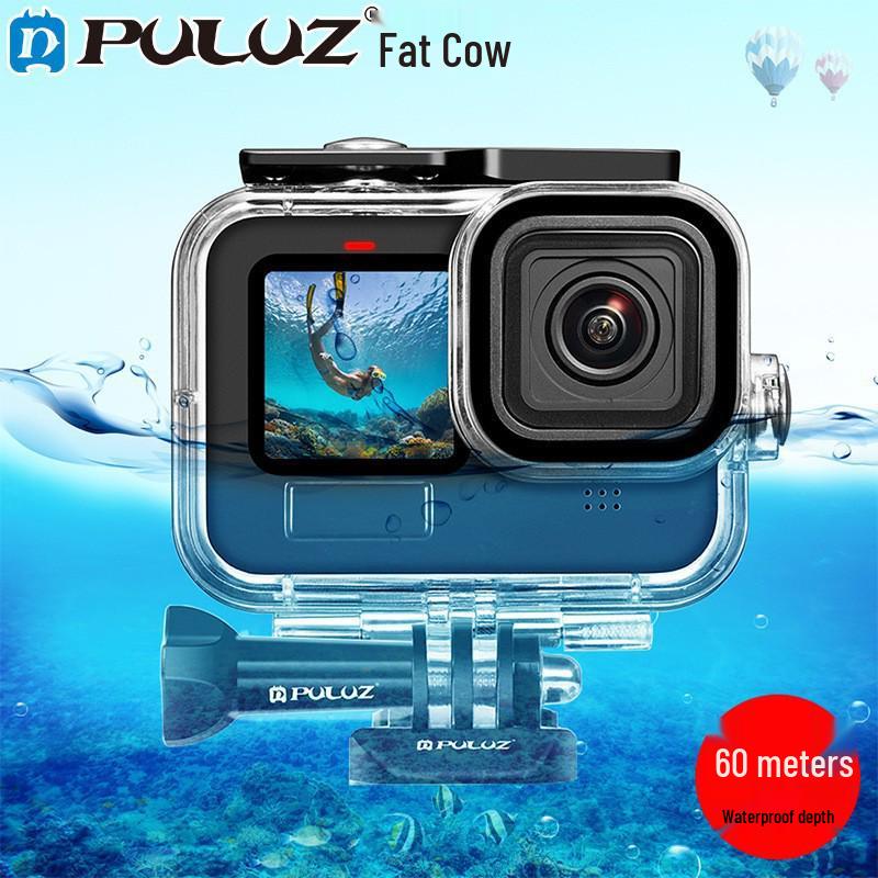 8PULUZ Водонепроницаемый чехол для GoPro HERO13 Black 45м - Панорамная защитная крышка Fat Cow