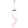 Flamingo Decorative Lights Solar Wind Chime Hanging Outdoor Garden Fence Landscape Chimes Warm Light Sensor Easy Install