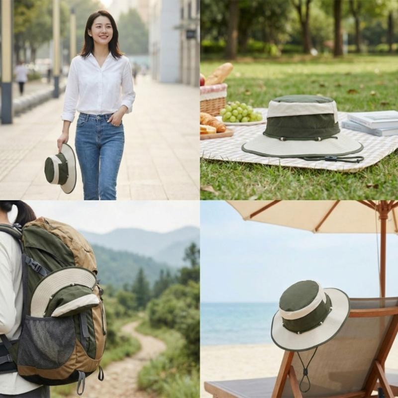 Quick Dry Sun Hat Wide Brimmed Lightweight Foldable For Outdoor Hiking Fishing Beach Activities