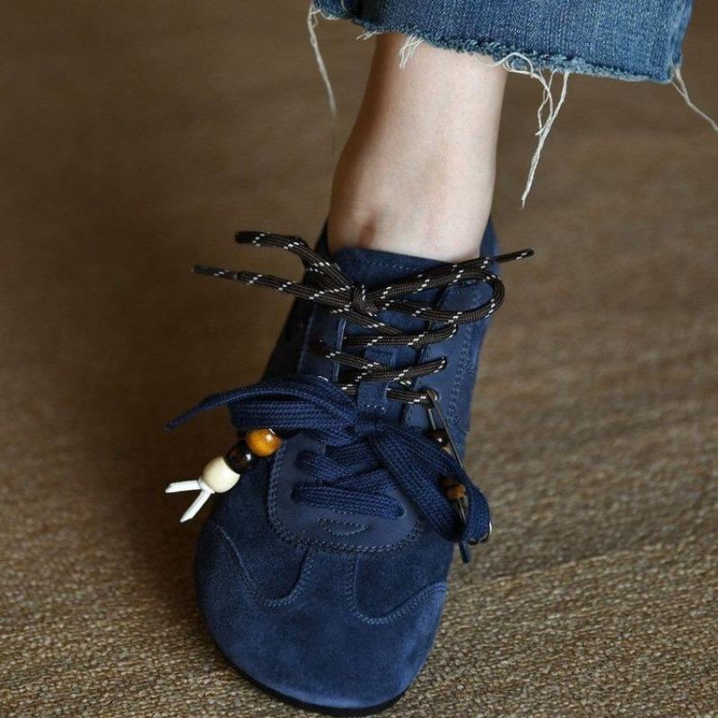 Lace-up De Xun Shoes, Women's Fashion Casual Shoes, Soft-soled Shoes, Super Soft Women's Shoes, New Flat Single Shoes