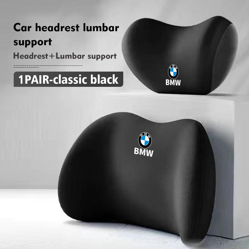 KHQB5 For BMW Car Lumbar Back Support Headrest Neck Pillow Car Seat Cushion X3 X5 M5 M3 E46 E90 E60 F10 E39 F30 E36 G30 E87 E70