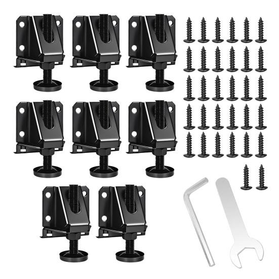 Patas Niveladoras de Alta Resistencia Capacidad de Carga 330lbs Ajuste de Altura Diseño Antideslizante Kit de Pies Niveladores Ajustables para Muebles