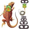 EscapeProof Adjustable Lizards Leash for Safe Outdoor Walking Comfortable Harness with Wing/Backpack Design for Reptiles