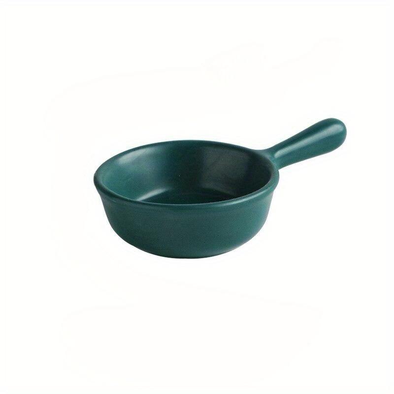 

Креативная мини-керамическая тарелка на выбор, японская столовая посуда, тарелка для приправ, тарелка с ручкой, емкость для соевого соуса и уксуса темно-зеленого