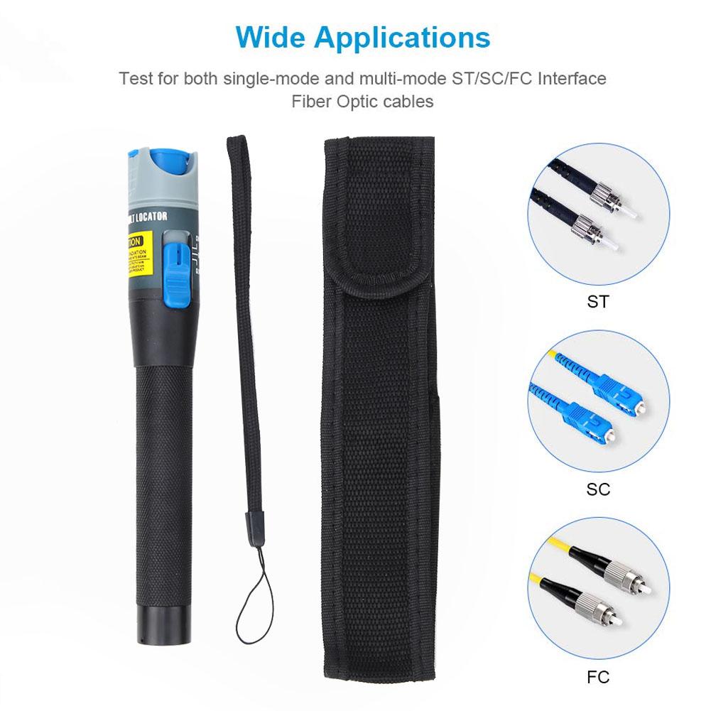 Sichtbarer Fehlerortungsgerät Optisches Faserkabel Tester 650nm 10Km 1.5V für SC ST FC Schnittstelle
