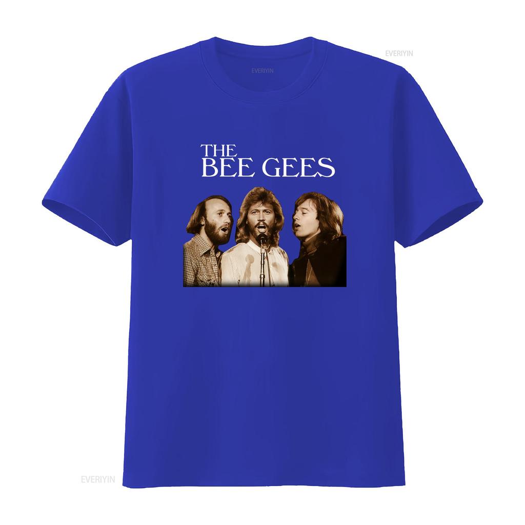 The Bee Gees Vintage Band Print Cotton T Shirt Black Available in S 5Xl vintage Soft homme Comfortable Slightly fashion