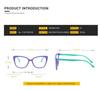 New Retro Women's Cat Eye Reading Glasses Patchwork Color Fashion Farsightedness Presbyopia Glasses Men's Reading Glasses