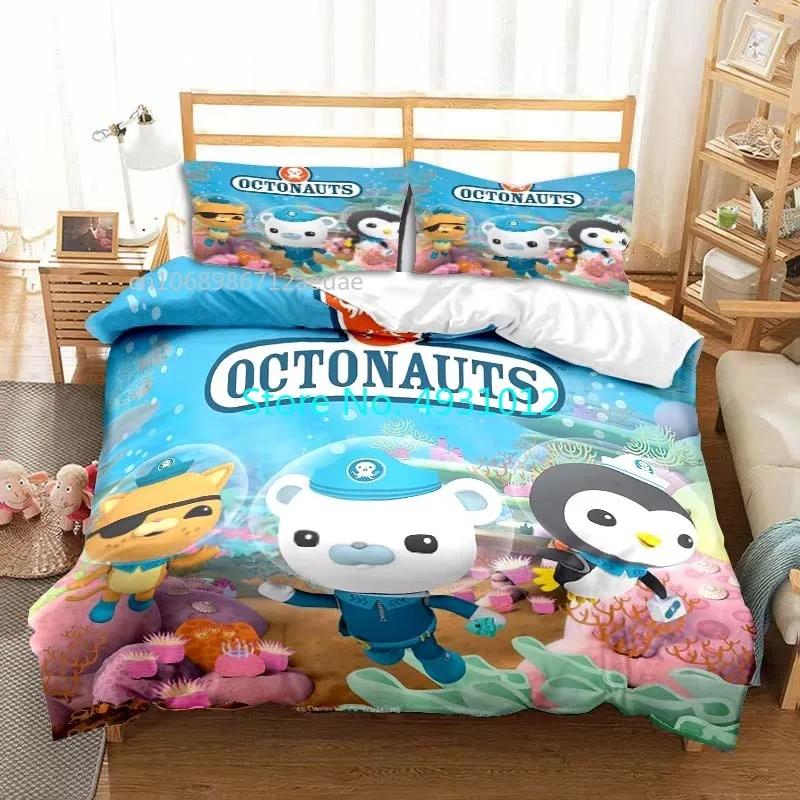 Anime The Octonauts Harajuku Home Decor Child Bedding Set Pillowcase Bedclothes 3D Print Kids Boy Girl Quilt Duvet Cover Gift