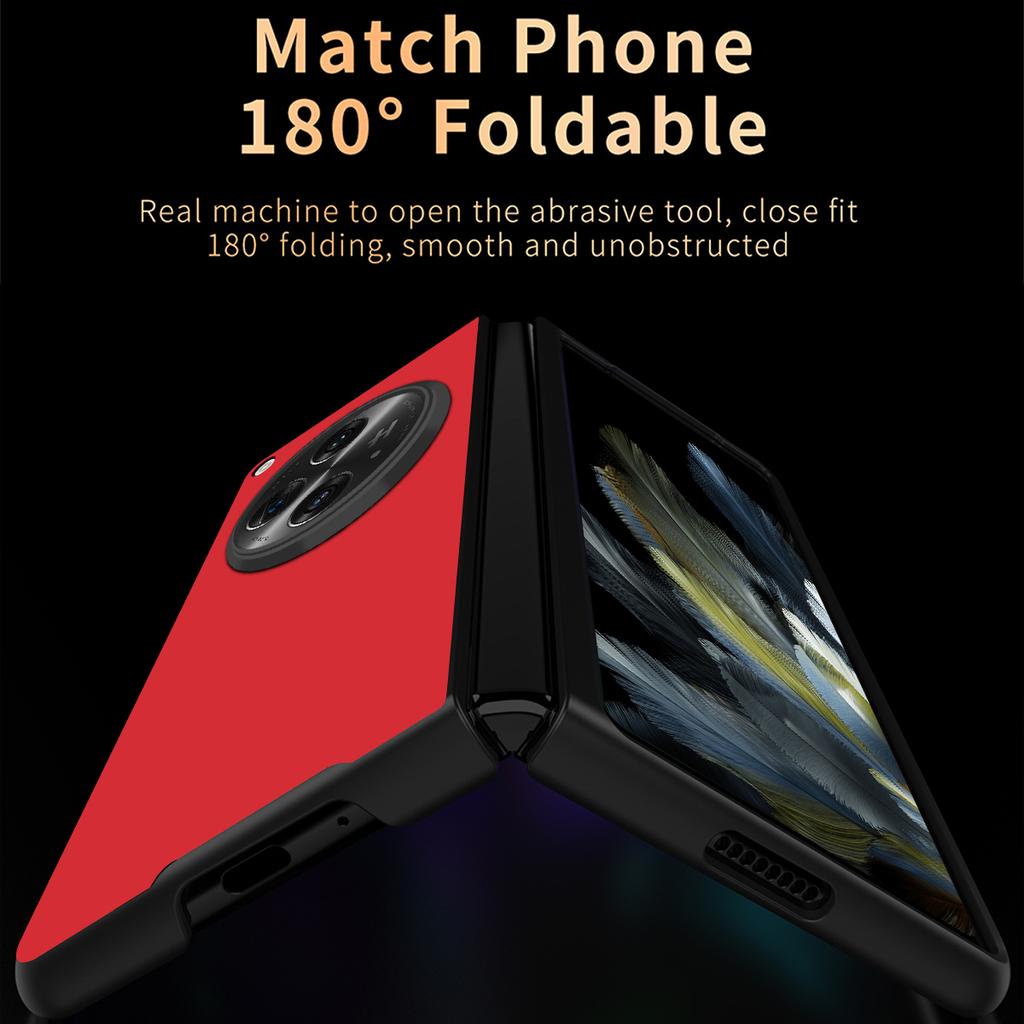 For Oppo Find N3 5G/OnePlus Open Case PU Leather Coated Hard PC Anti-Drop Phone Cover