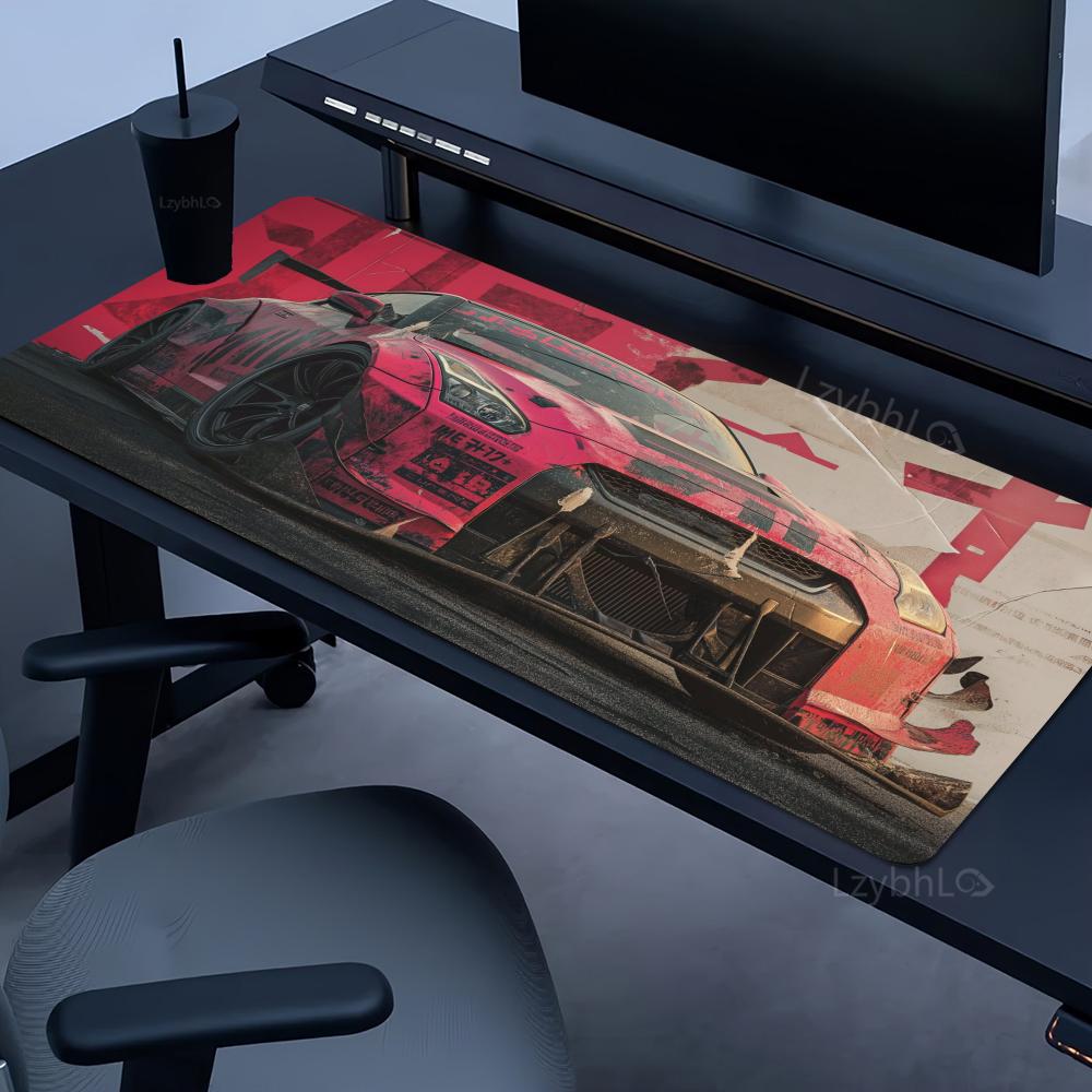 Retro Sports Car Mouse Pad Large Gaming Accessory XXL Game Rubber Deskmat HD Non-Slip Computer Keyboard Mat Laptop Long Mousepad