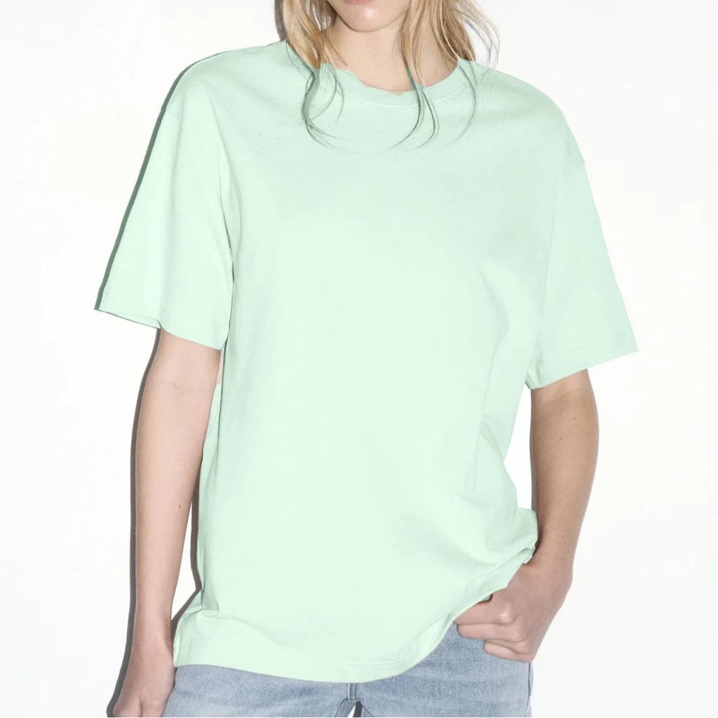 100% Cotton Round Neck Solid Color T-shirt Women's Short Sleeved Top