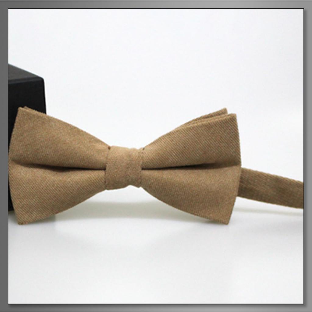 [Buzz Selection] Bow Tie, Velvet, Solid Color, FormalCasual, Stylish, Gift, Wedding, Men's AC418 (Navy)