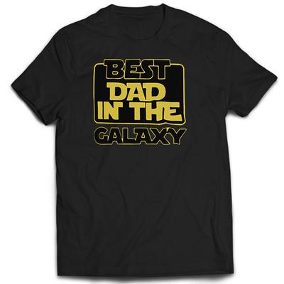 Best Dad In The Galaxy T-shirt Stylish Casual Harajuku O-Neck Graphic Summer Vintage Short Sleeve 100% Cotton Versatile Tops
