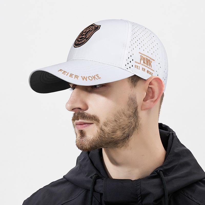 Northwood Summer Letters Embroidered Quick Drying Baseball Cap for Men Women Mesh Cap Hardtop Black Rubber Insulated Breathable Hat