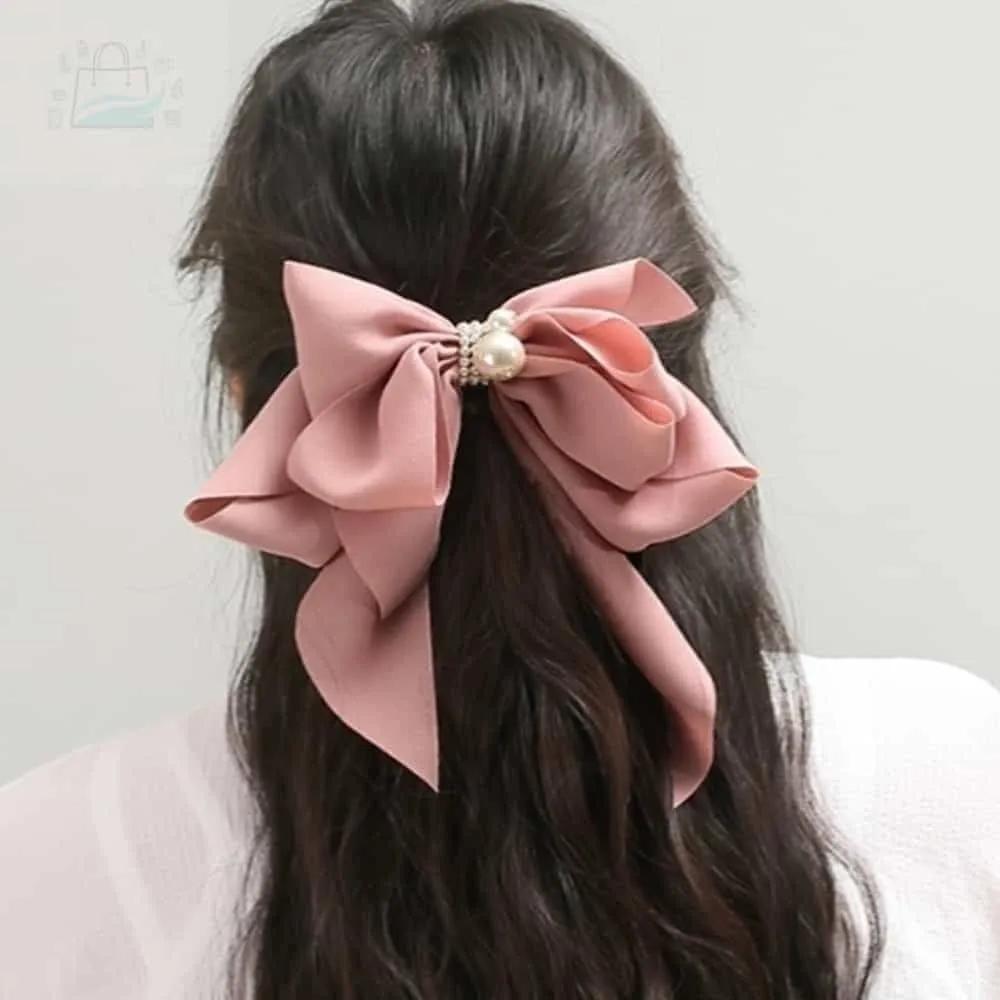 GSTORE Half-Up Hairpin Lovely Look Half-Up Hairpin Half Hairpin Butterfly Pearl Pink Automatic Hairpin