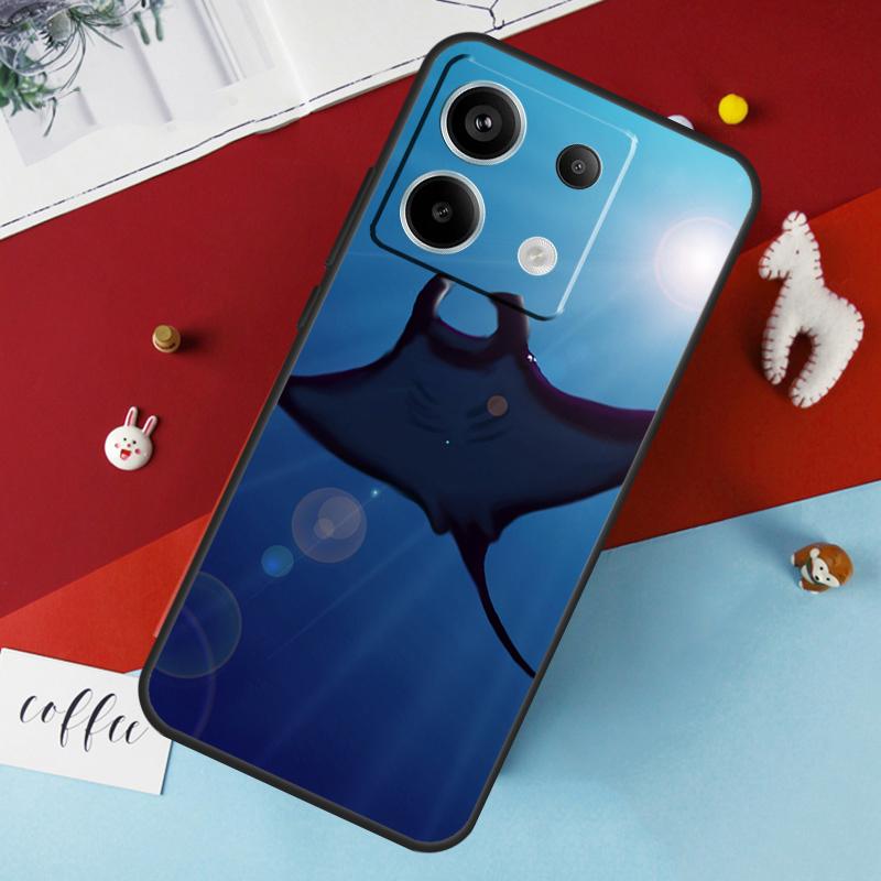 Animal Manta Ray Case for Xiaomi Redmi Note 13 12 10 8 9 11 Pro 12S 10S 11S Redmi 13C 10A 10C 9C 12C Cover