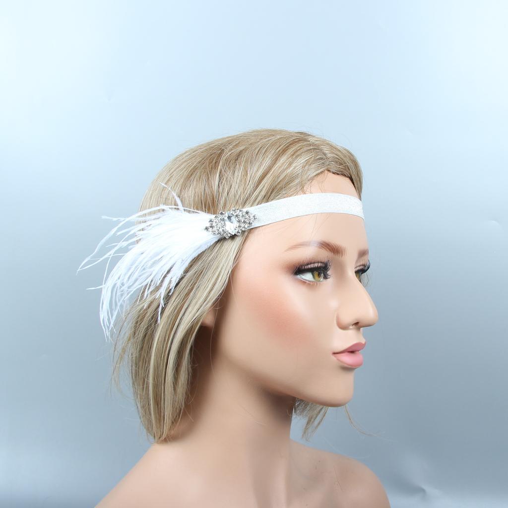 Ebay Ostrich Feather Headband, Masquerade Headgear Gatsby Headband Hd21