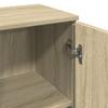 Bathroom Cabinet in Sonoma Oak 30 x 30 x 190 cm Particleboard