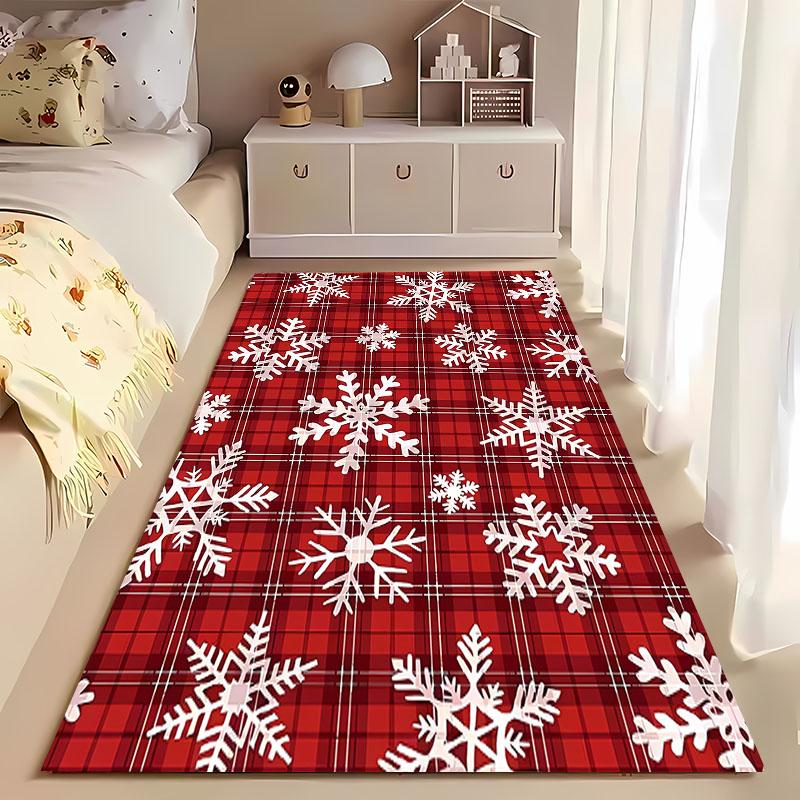 3D Christmas Cartoon Carpet, Living Room Bedroom Home Decor Carpet Garden Lawn Carpet Kitchen Kids Bedroom Mat Christmas Present