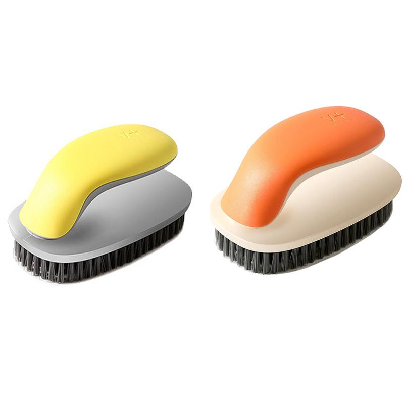 Soft Hair Shoe Laundry Brush Streamlined Shape Not Hurt Clothes Shoes With Handle Board Brush Multi-functional Cleaning Tool