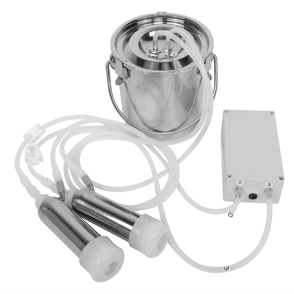 3L Elektrische Melkmaschine Tragbare Impuls-Kuhmelkvorrichtung Maschine 100?240VAU-Stecker