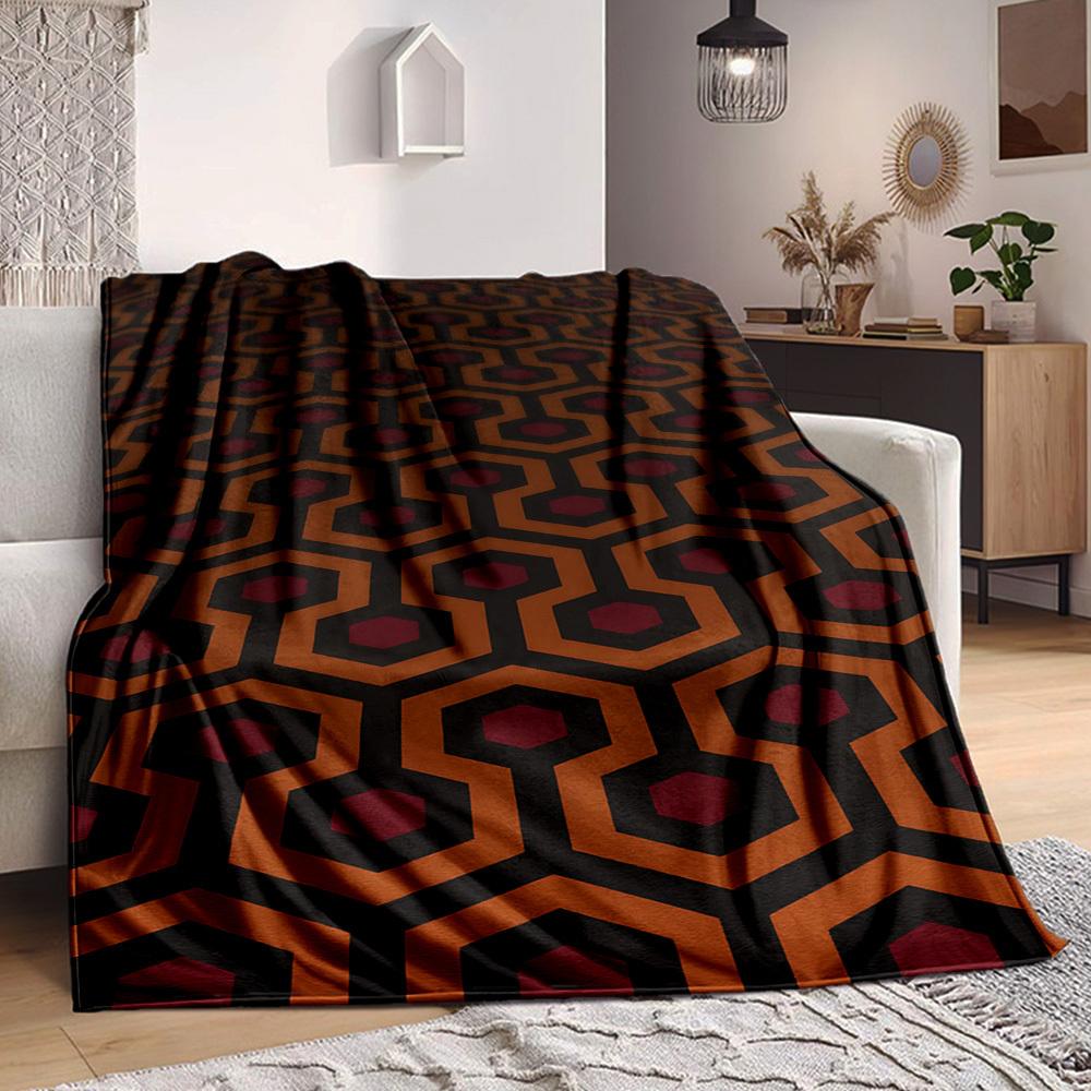

1pc Hexagon Pattern Blanket Warm,Perfect for Camping And Travel, Making It a Great Gift for Any Season yy250904195 75x90cm
