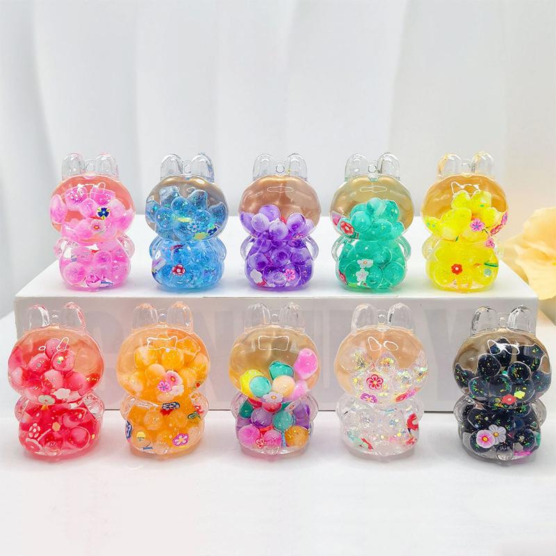 Quicksand Rabbit Cute Flash Color Dopamine Car Home Toy Ornaments