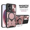 For Oppo A18 A38 A58 A78 A60 4G Case Shockproof Armor Magnetic Ring Stand Cover for Oppo A98 A79 5G Slide Camera Protect Fundas