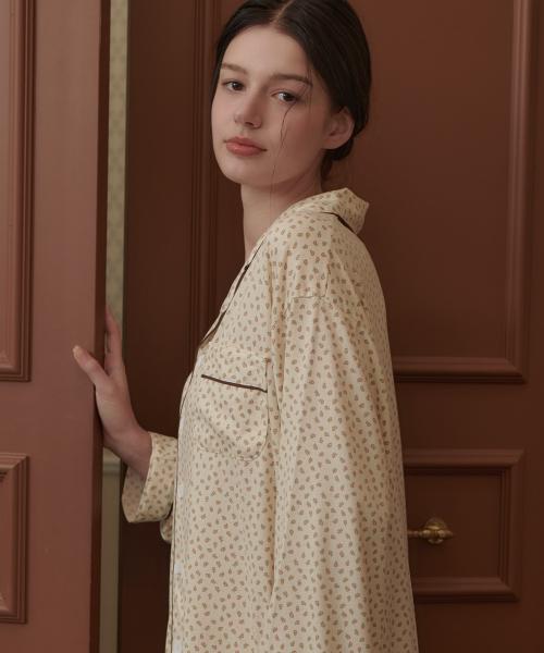 [OFF HOUR] Cinnamon Muse Peach Fluff Long Sleeve Pajama Set [Shipped from Korea] 100% Authentic