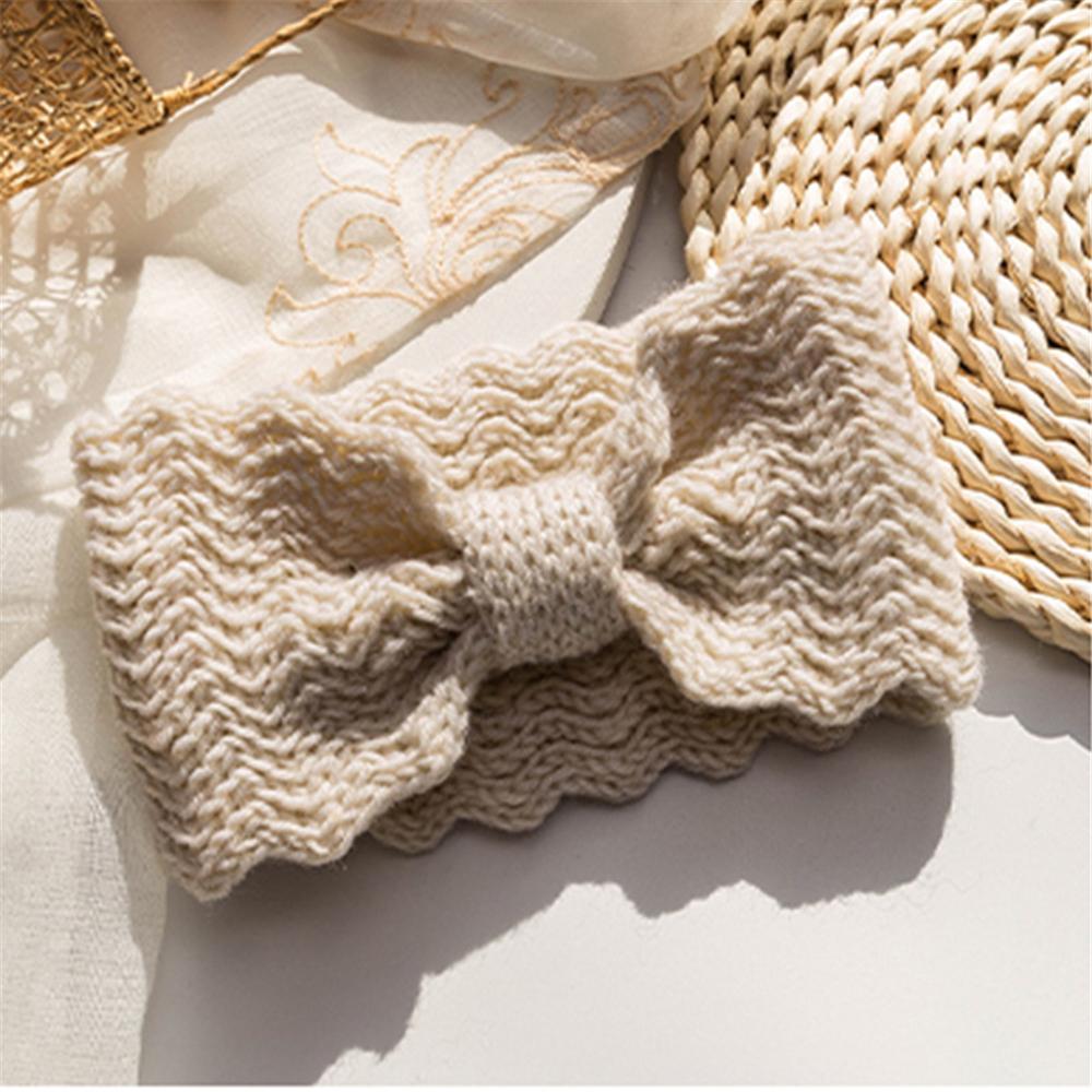 

1pc Women Winter Headband Elastic Knitted Hairband Headband for Wash Face Makeup Elegant Bowknot Hair Bands Hair Accessories белый
